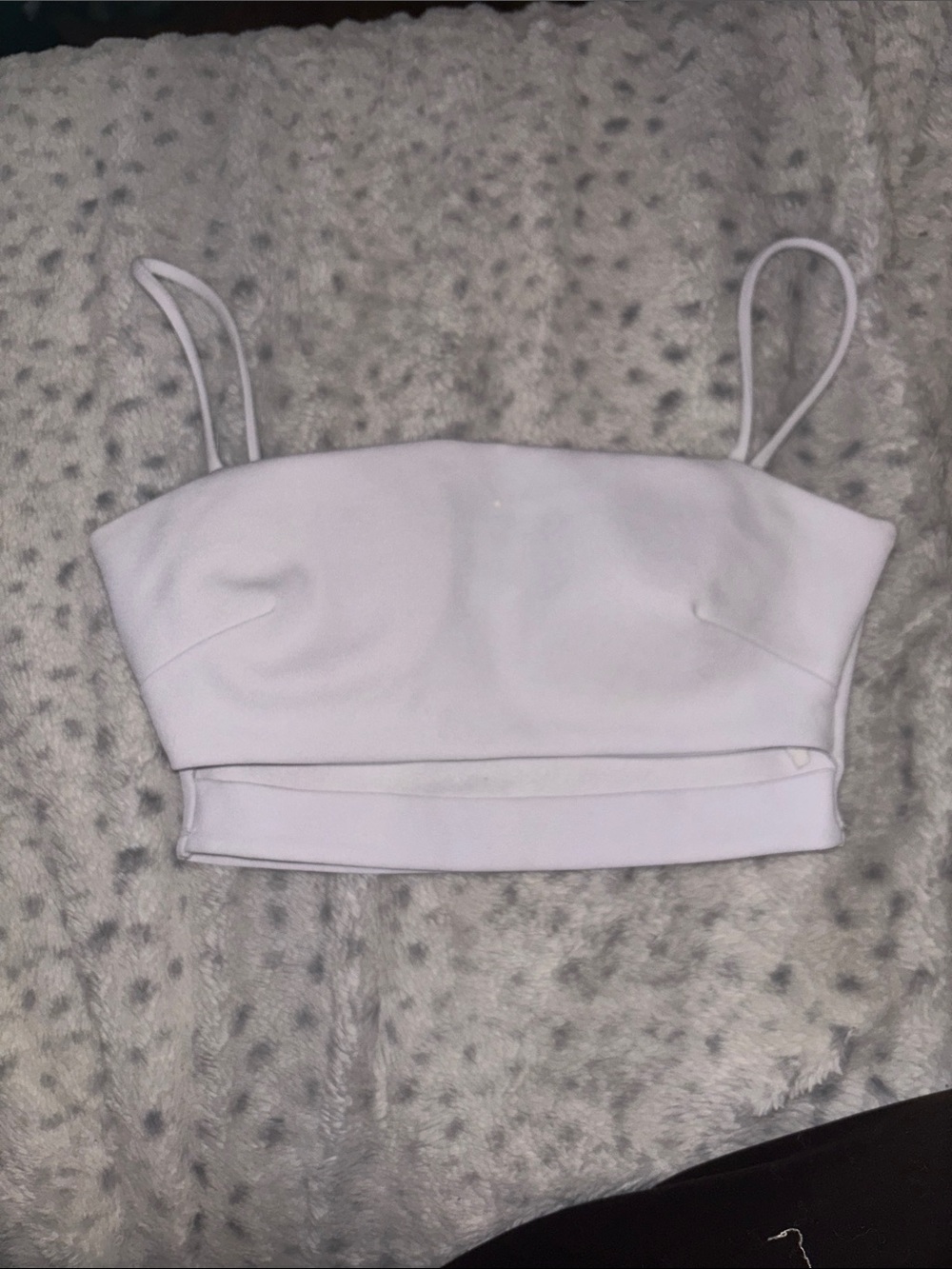 Windsor White Cropped Spaghetti Strap Bustier Top